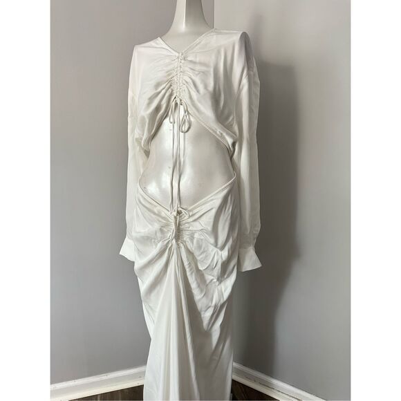 CHRISTOPHER ESBER Ruched Cutout Stretch Maxi Dress US 8 $1090 - Picture 11 of 14